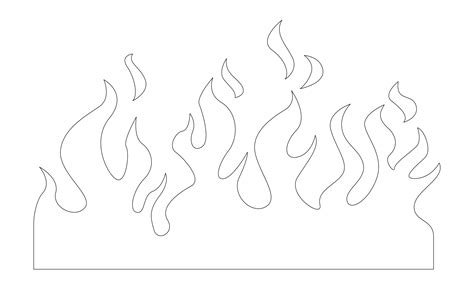 Printable Flame Stencils